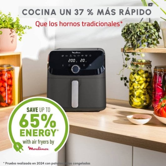 Moulinex Easy Fry Mega Freidora de Aire 7.5L 2020W Gris Carbón