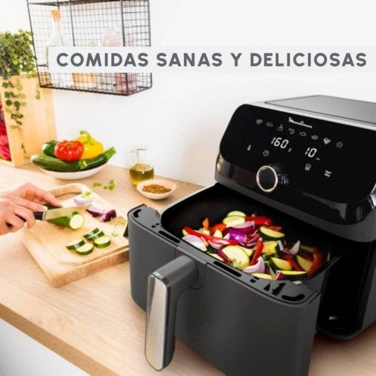 Fritadeira de Ar Moulinex Easy Fry Mega 7.5L 2020W 8 Programas LCD