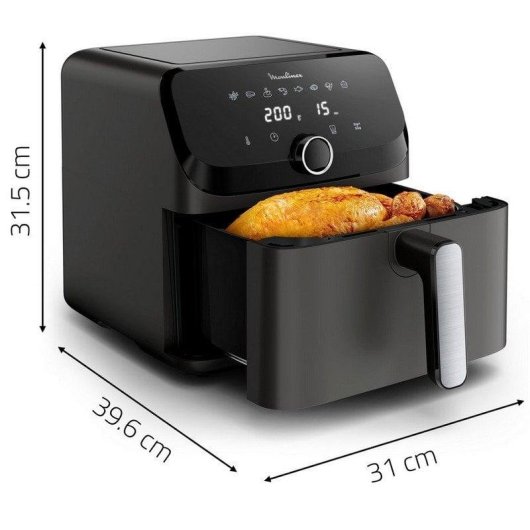 Airfryer Moulinex Easy Fry Mega EZ855HF0 7,5L 2020W Grande Capacité Programmes Automatiques