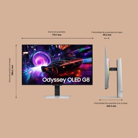 Samsung Odyssey OLED G8 LS32FG816SUXEN 32" QD-OLED UltraHD 4K 240Hz 0.03ms HDR400 FreeSync Premium Pro