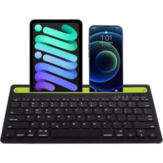 Klack Teclado Multidispositivo Recargable Bluetooth de 2 Canales en Español (Incluye Ñ) Negro