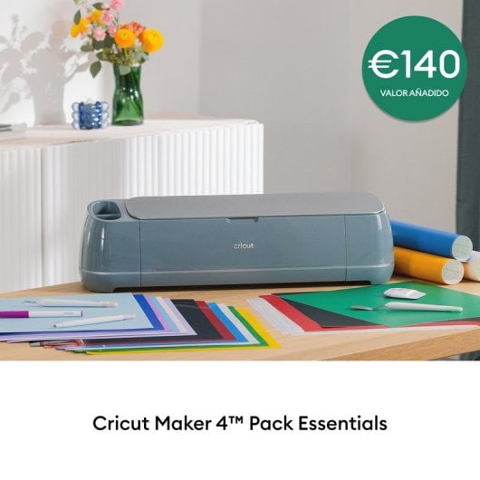 Cricut Maker 4 Máquina de Corte Inteligente Azul + Pack Esencial
