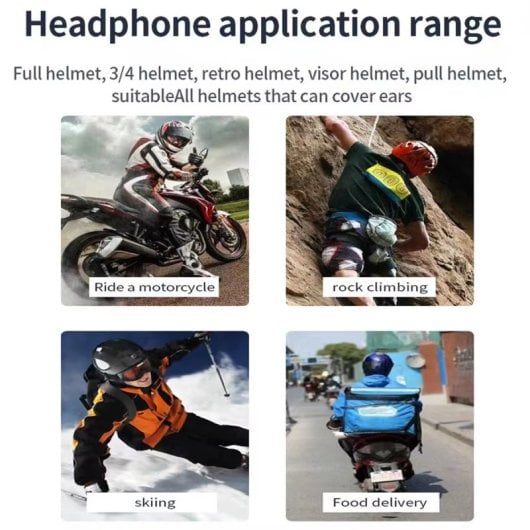 Klack Auriculares Inalámbricos Bluetooth para Casco de Motocicleta Negros