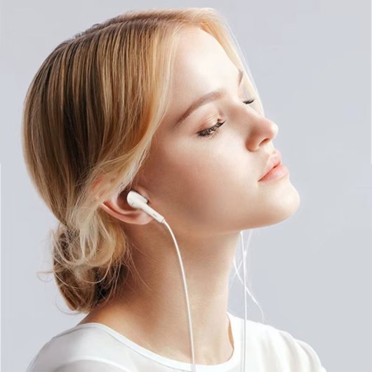 Klack Auriculares Intrauditivos por Cable con Conector USB Tipo C Blancos