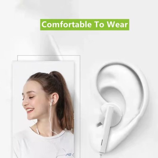 Klack Auriculares Intrauditivos por Cable con Conector USB Tipo C Blancos