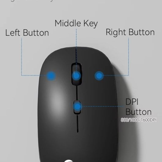 Klack K10C Conjunto de Teclado 104 Teclas e Rato Sem Fios Preto (ES)