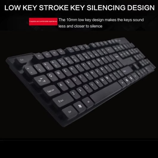 Klack K10C Conjunto de Teclado 104 Teclas e Rato Sem Fios Preto (ES)