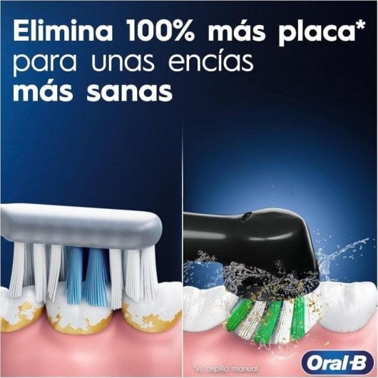 Escova Dental Elétrica Oral-B Pro 3 3000 Black 3 modos e 2 Cabeças