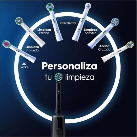 Escova Dental Elétrica Oral-B Pro 3 3000 Black 3 modos e 2 Cabeças