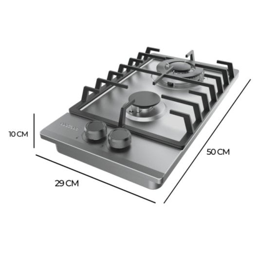 Cecotec Bolero Squad G 2200F Placa De Gas 2 Fuegos 5,25kW Inox