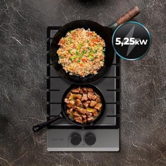 Plaque Cecotec Bolero Squad G 2200F 2 feux inoxidables WOK sécurité