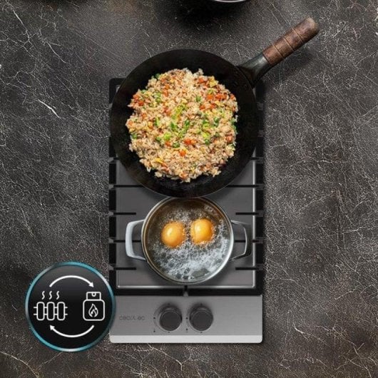 Plaque Cecotec Bolero Squad G 2200F 2 feux inoxidables WOK sécurité