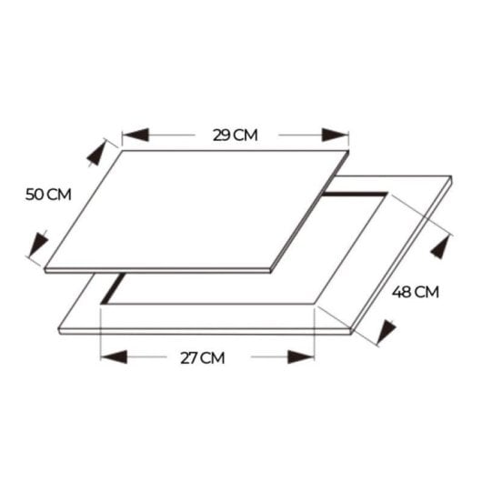 Placa de gas Cecotec Bolero Squad G 2200S 2 fuegos WOK 5,25 kW Inoxidable