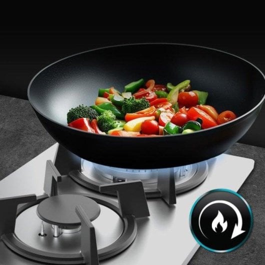 Placa de gas Cecotec Bolero Squad G 2200S 2 fuegos WOK 5,25 kW Inoxidable