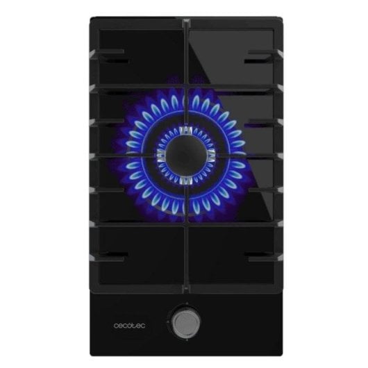 Plaque de cuisson gaz Cecotec Bolero Squad G 1200F brûleur WOK 3,5 kW cristal noir