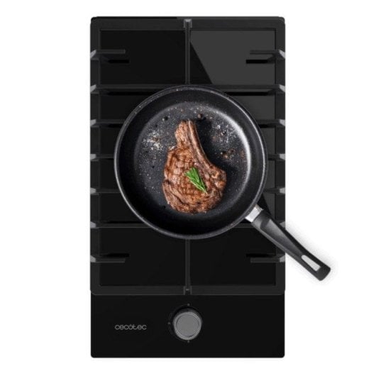 Plaque de cuisson gaz Cecotec Bolero Squad G 1200F brûleur WOK 3,5 kW cristal noir