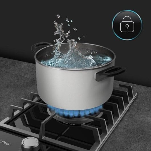 Plaque de cuisson à gaz Cecotec Bolero Squad G 1200F 1 brûleur 3,5 kW Noir
