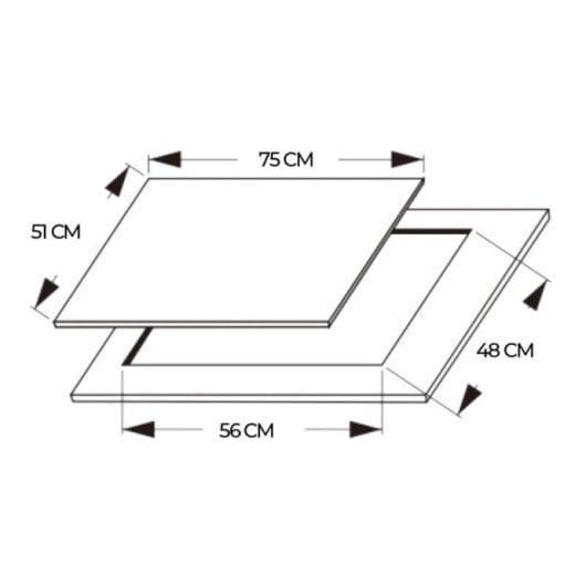 Placa de gás Cecotec Bolero Squad G 5200F 5 queimadores 11kW cristal preto