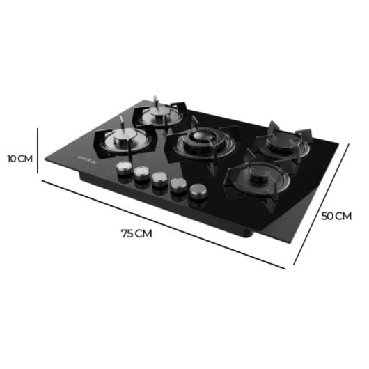 Cecotec Bolero Squad G 5200S Placa De Gas 5 Fuegos 11kw Negro
