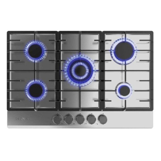 Cecotec Bolero Squad G 5200F Placa De Gas 5 Fuegos 11Kw Inox