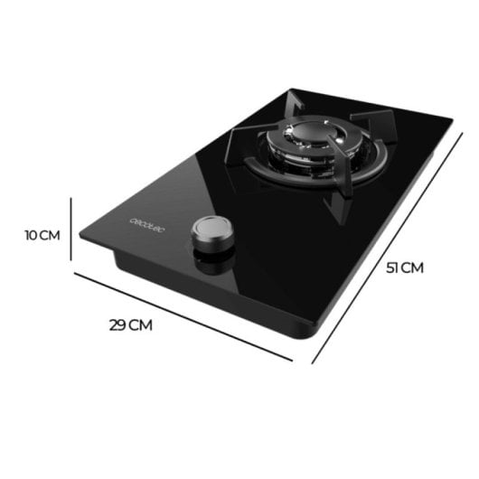 Plaque de cuisson à gaz Cecotec Bolero Squad G 1200S 1 brûleur 3,5 kW Noir