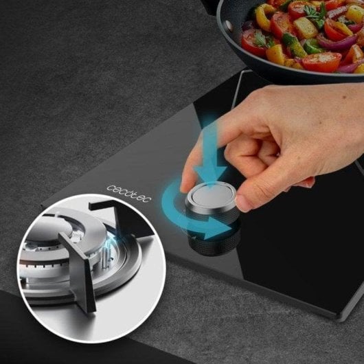 Plaque de cuisson Cecotec Bolero Squad G 1200S 1 Feu Wok 3,5 kW Verre Noir