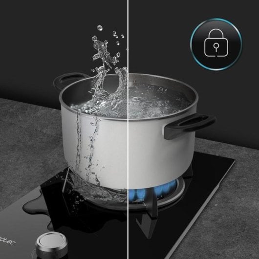Plaque de cuisson à gaz Cecotec Bolero Squad G 1200S 1 brûleur 3,5 kW Noir