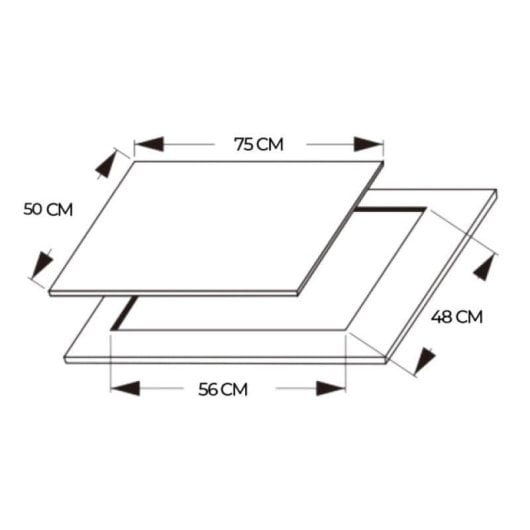 Placa Cecotec Bolero Squad G 1200F Inox 1 Queimador Wok 3,5kW Gás Inox