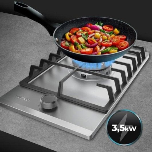 Placa Cecotec Bolero Squad G 1200F Inox 1 Queimador Wok 3,5kW Gás Inox