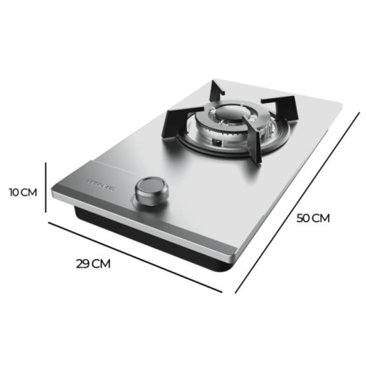 Cecotec Bolero Squad G 1200S Placa De Gas 1 Fuego 3,5Kw Inox