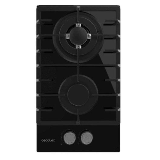 Piastra Gas Cecotec Bolero Squad G 2200F Cristallo Nero 2 Fuochi Wok 5,25kW