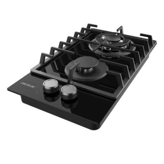 Piastra Gas Cecotec Bolero Squad G 2200F Cristallo Nero 2 Fuochi Wok 5,25kW