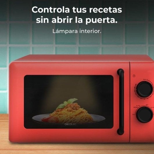 Microondas Cecotec ProClean 3010 Red 20L 700W 6 Niveles Colorido Compacto