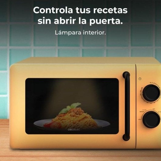 Microondas Cecotec ProClean 3010 Yellow 20 Litros 700W diseño compacto funciones avanzadas