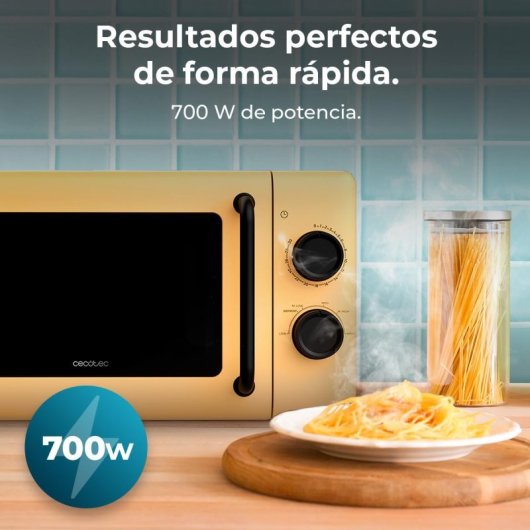 Cecotec Proclean 3010 Microondas Mecánico de 20 L y 700 W Amarillo