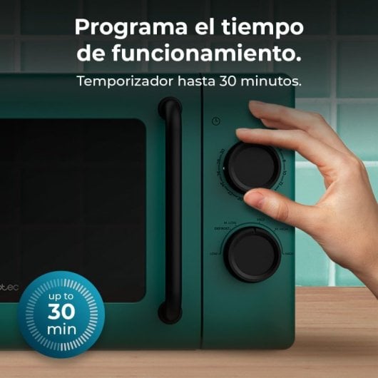 Cecotec Proclean 3010 Microondas Mecánico de 20 L y 700 W Verde