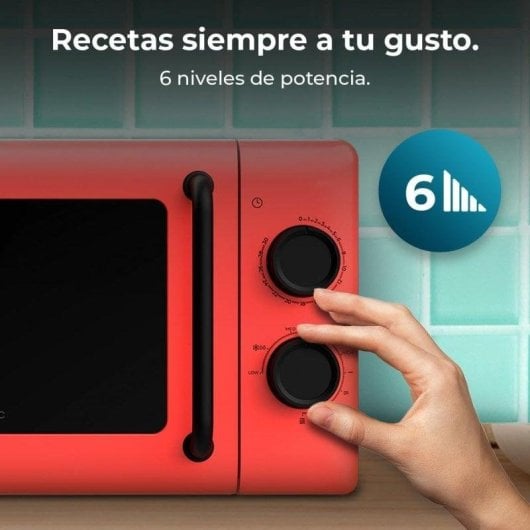 Micro-ondes Cecotec Proclean 3110 Red 20L 700W Grill 800W Décongélation