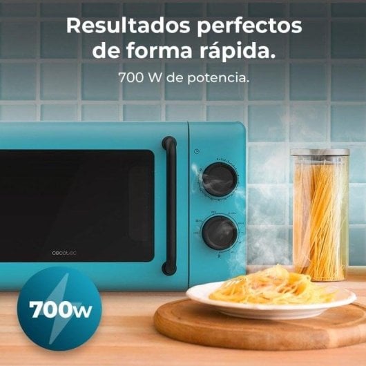 Microondas Cecotec Proclean 3110 Blue 20 Litros 700W con Grill 800W y 6 niveles