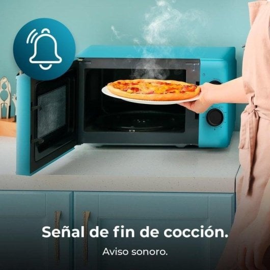 Microondas Cecotec Proclean 3110 Blue 20 Litros 700W con Grill 800W y 6 niveles