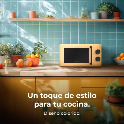 Cecotec Proclean 3110 Microondas Mecánico con Grill de 20 L y 700 W Amarillo