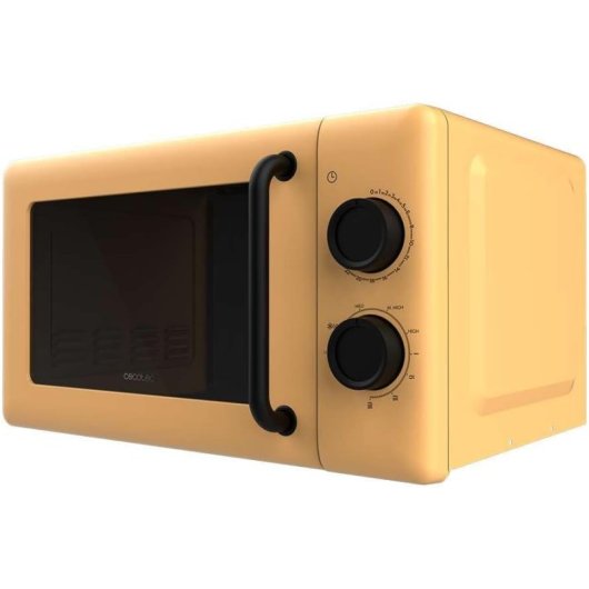 Cecotec Proclean 3110 Microondas Mecánico con Grill de 20 L y 700 W Amarillo