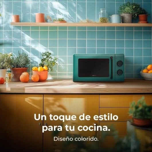 Microondas Cecotec Proclean 3110 Green 20 Litros 700W con Grill 800W diseño compacto