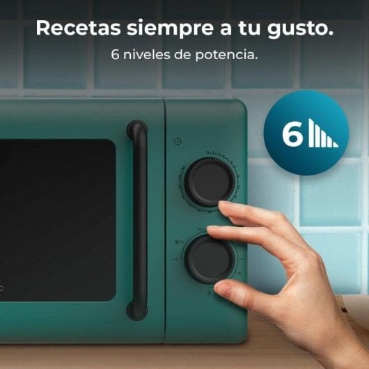 Microondas Cecotec Proclean 3110 Green 20 Litros 700W con Grill 800W diseño compacto