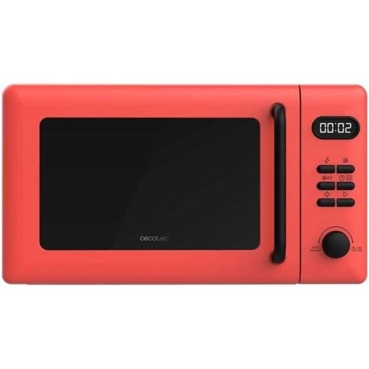 Microondas Cecotec Proclean 5110 Red 20L 700W con Grill y 8 Programas