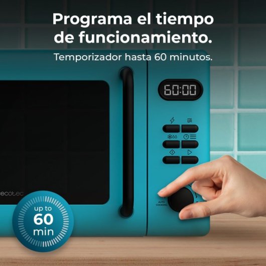 Cecotec Proclean 5110 Microondas Digital con Grill de 20 L y 700 W Azul