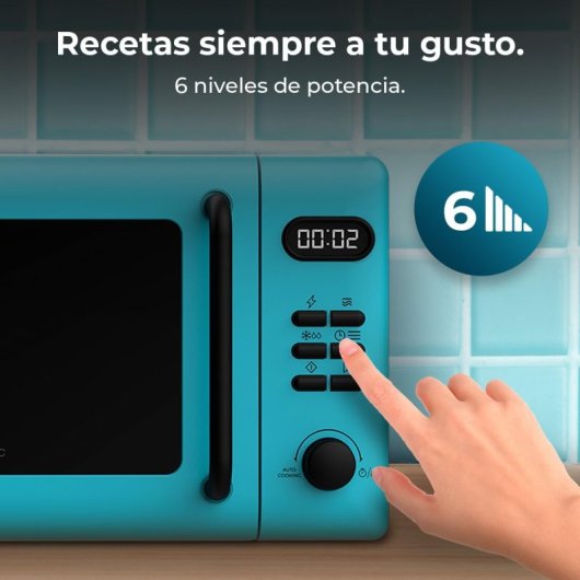 Cecotec Proclean 5110 Microondas Digital con Grill de 20 L y 700 W Azul