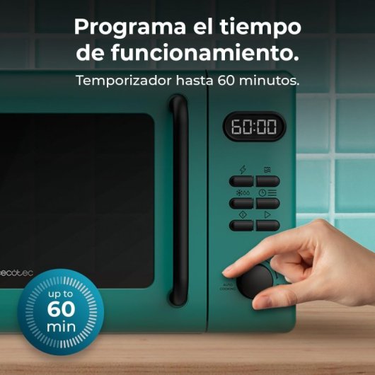 Cecotec Proclean 5110 Microondas Digital con Grill de 20 L y 700 W Verde