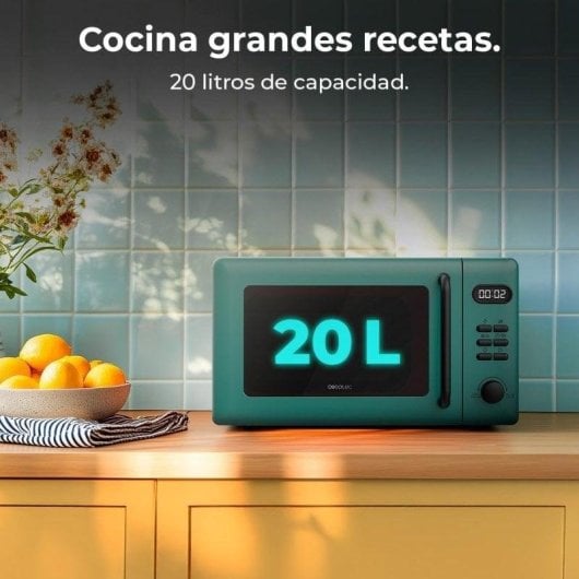 Cecotec Proclean 5110 Microondas Digital con Grill de 20 L y 700 W Verde