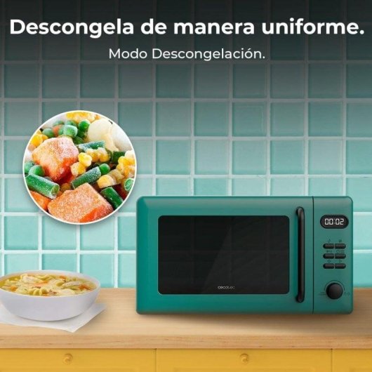 Cecotec Proclean 5110 Microondas Digital con Grill de 20 L y 700 W Verde