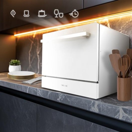 Cecotec Bolero Aguazero 2400 Lavavajillas 6 Servicios Compacto D Blanco